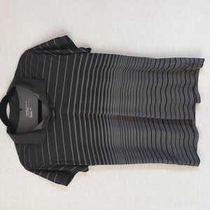 Nike Golf Tour Premium Women's Polo Black and gray stripe Size Large